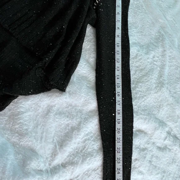 Agaci Women's Black Sweater with Gold Chain Detail and Sequins. Brand new NWOT - Picture 6 of 6